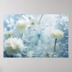 Póster Naturaleza de la flor de mariposa Serene Tranquilo
