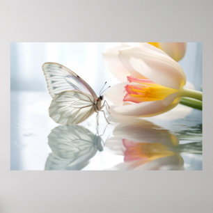 Póster Naturaleza de la flor de mariposa Serene Tranquilo