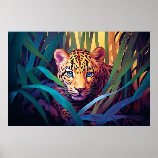 Póster Naturaleza de la jungla de animales (Frente)