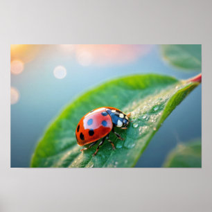 Póster Naturaleza de Ladybug Vida silvestre colorida Sere