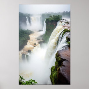 Póster Naturaleza de las Cascadas Paisaje al aire libre C
