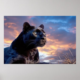Póster Naturaleza de los animales de la pantera Majestic