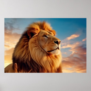 Póster Naturaleza de los animales de los leones Naturalez