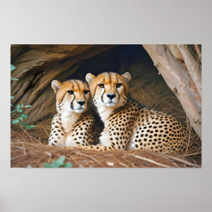 Póster Naturaleza de los animales guepardo