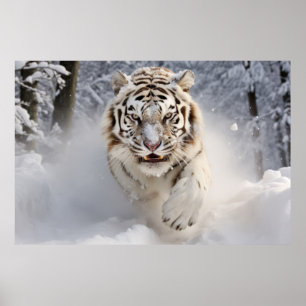 Póster Naturaleza de los animales tigres Selva majestuosa