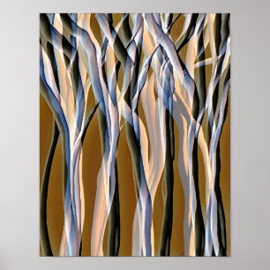 Póster Naturaleza de los árboles forestales mágicos Resum