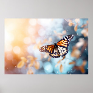 Póster Naturaleza de los bosques de mariposa Serene Tranq