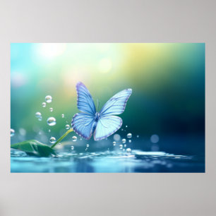 Póster Naturaleza de los bosques de mariposa Serene Tranq