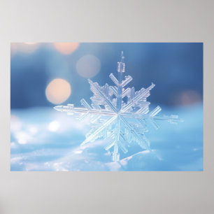 Póster Naturaleza del lago de nieve Serena Paz Tranquila