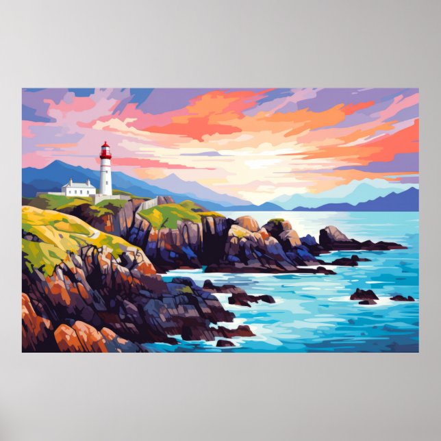 Póster Naturaleza del paisaje de la costa oceánica del fa (Frente)