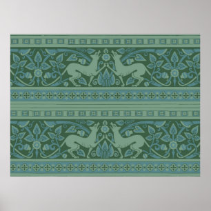 Póster Naturaleza del perro del Art Deco Nouveau Botánica