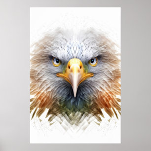 Póster Naturaleza del retrato animal de águila Pintado de