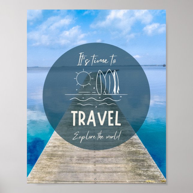 Póster Naturaleza Es hora de viajar (Frente)