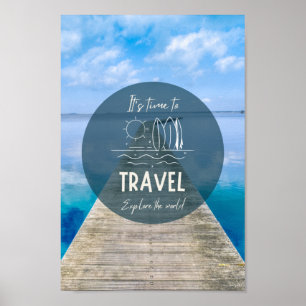 Póster Naturaleza Es hora de viajar