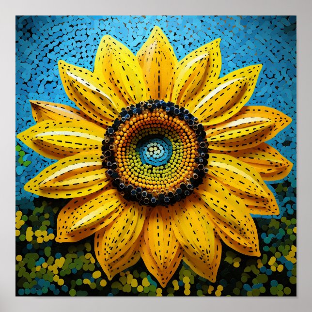 Póster Naturaleza florista cuta girasol (Frente)