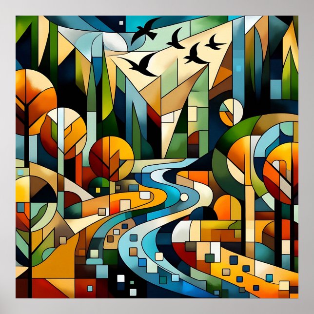 Póster Naturaleza geométrica (Frente)