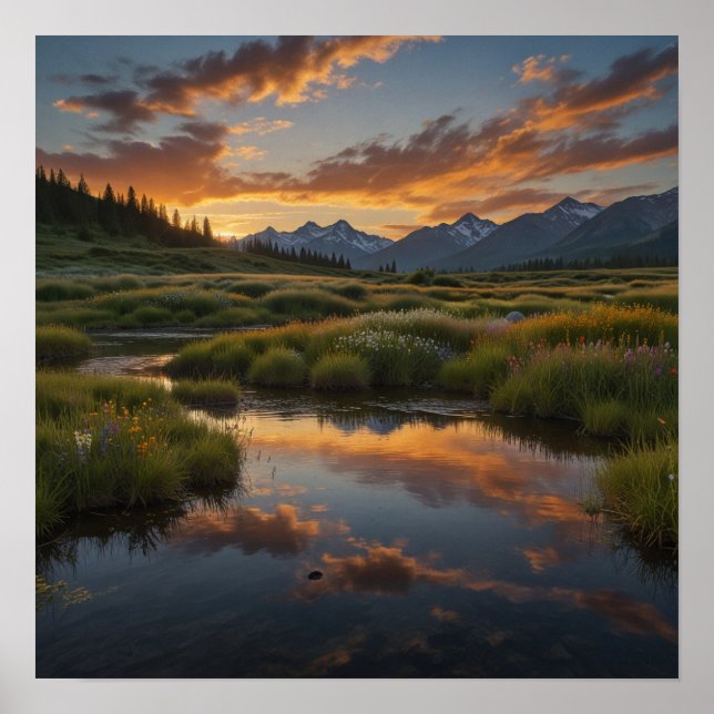 Póster Naturaleza impresionante fotorrealista (Frente)