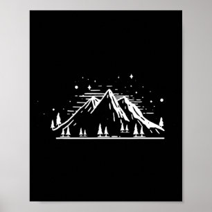 Póster Naturaleza Montañas Nieve Viaje Vacaciones Senderi
