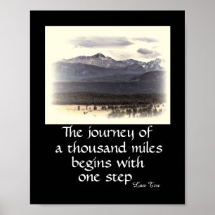 Póster naturaleza motivacional poster zen citar el viaje