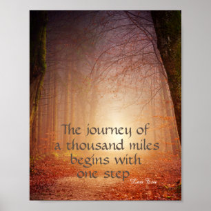 Póster naturaleza motivacional poster zen citar el viaje