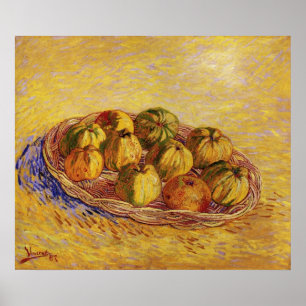 Póster Naturaleza muerta, Cesta de manzanas por Vincent v