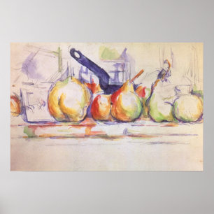 Póster Naturaleza muerta con cacerola de Paul Cezanne