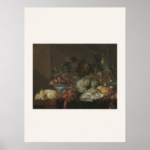Póster Naturaleza Muerta con Cangrejos de Río por de Heem