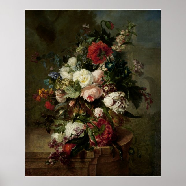Póster Naturaleza muerta con flores (Frente)