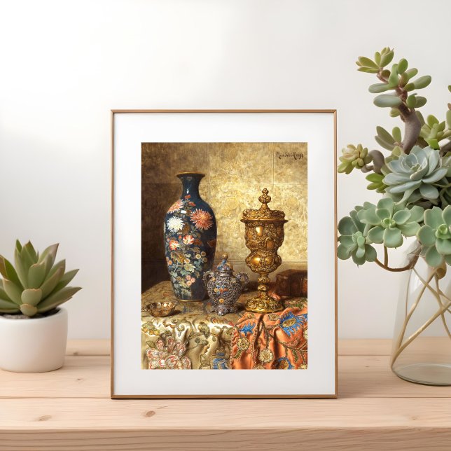 Póster Naturaleza muerta con jarrón cloisonné, (Subido por el creador)