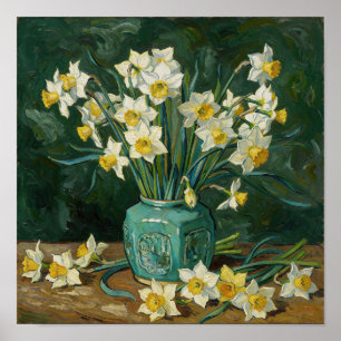 Póster Naturaleza muerta con narcisos según Van Gogh