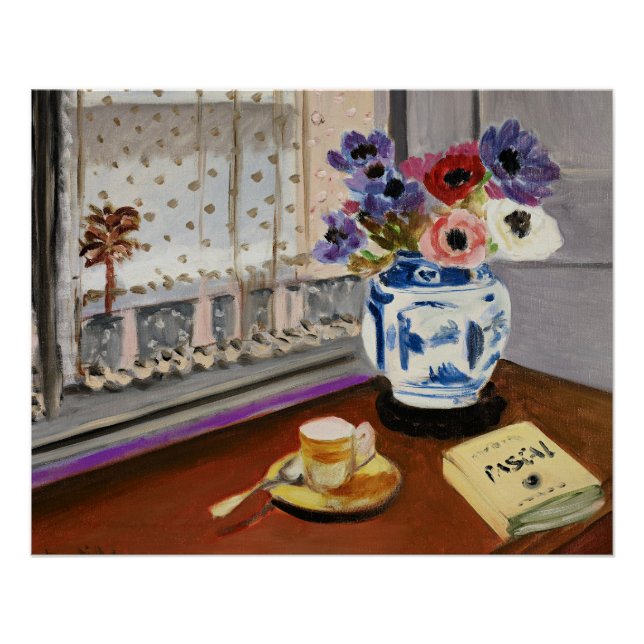 Póster Naturaleza muerta con Pensees de Pascal, (Anverso)