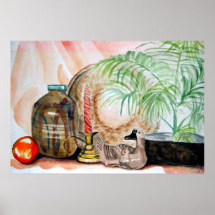 Póster Naturaleza muerta en pasteles cálidos