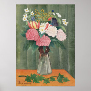 Póster Naturaleza muerta floral rosa vintage de Henri Rou