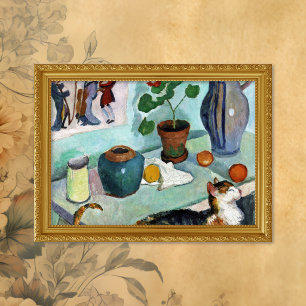 Póster Naturaleza Muerta Gato August Macke