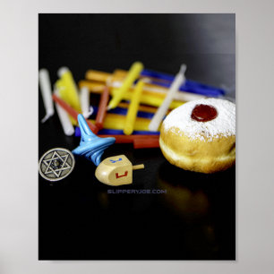 Póster Naturaleza muerta simbólica de Hanukkah SlipperyJo
