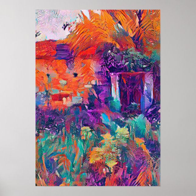 Póster Naturaleza reclama una casa en Bulgaria vibante A. (Frente)