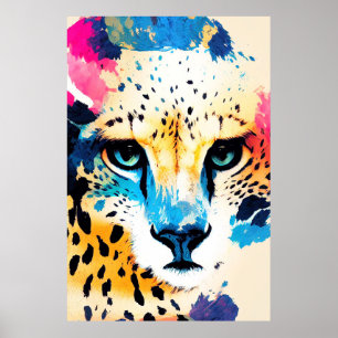 Póster Naturaleza salvaje Chita Color animal Pintura de a