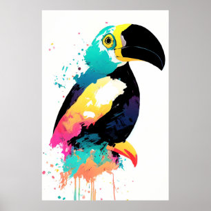 Póster Naturaleza silvestre de Toucan Colores animales Pi