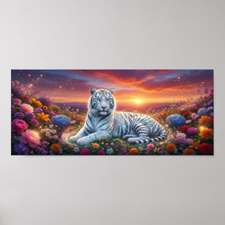 Póster Naturaleza & Tigre Blanco
