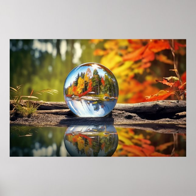 Póster Naturaleza tranquila de la cascada (Frente)