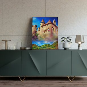 Póster Nature and Castle Painting Poster