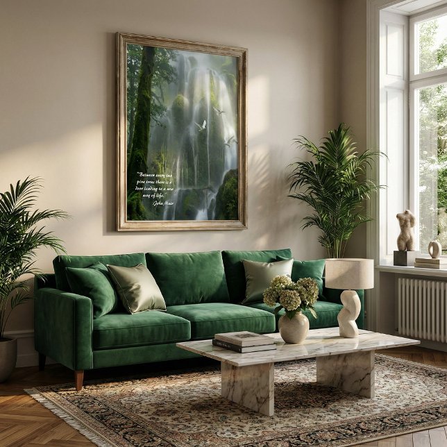 Póster Nature inspirational quote John Muir (Subido por el creador)