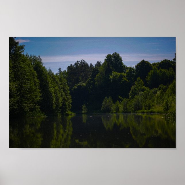 Póster Nature Landscape Rural Scenery Lake Reflection (Frente)