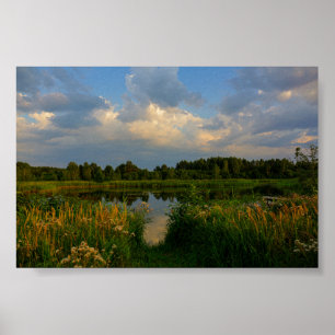 Póster Nature Scenery Landscape Lake Belarus Poster