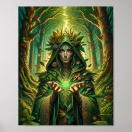 Póster Naturmagierin: Verbindung zur Erde