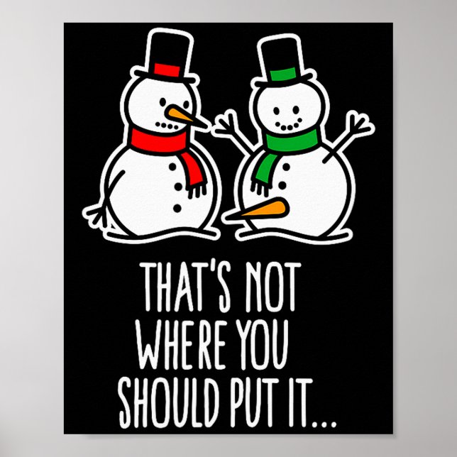 Póster Naughty Christmas Saying Dirty Snowman Cartoon Ugl (Frente)