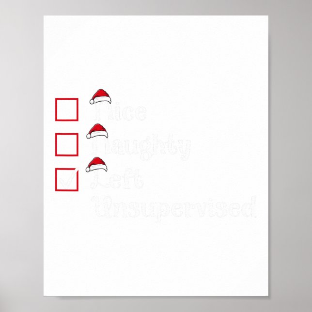 Póster Naughty Dejó A Navidades Astutos Sin Supervisión (Frente)