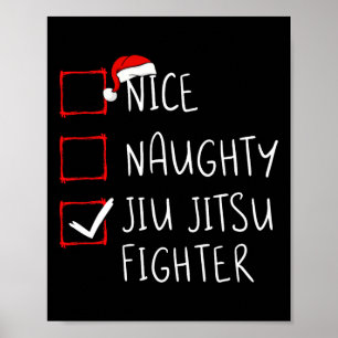 Póster Naughty Jiu Jitsu Fighter List Navidades Sant