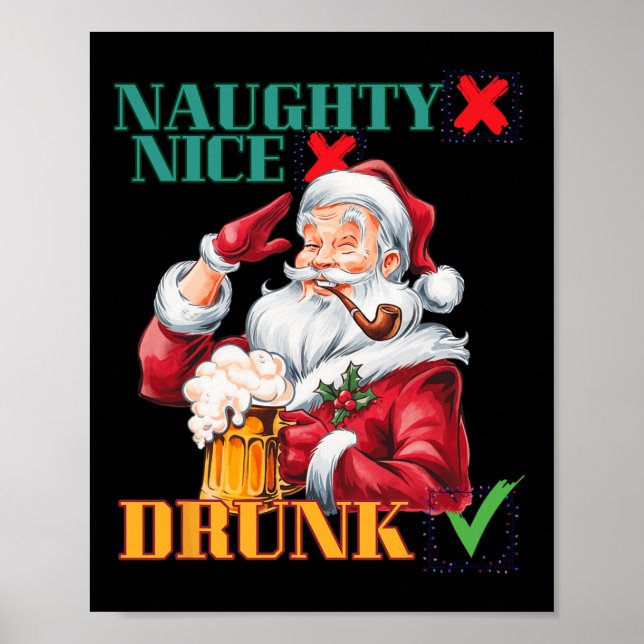 Póster Naughty Nice Drunk (Frente)
