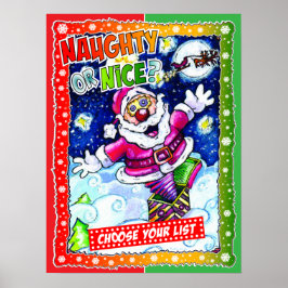 Póster Naughty or nice, choose your list